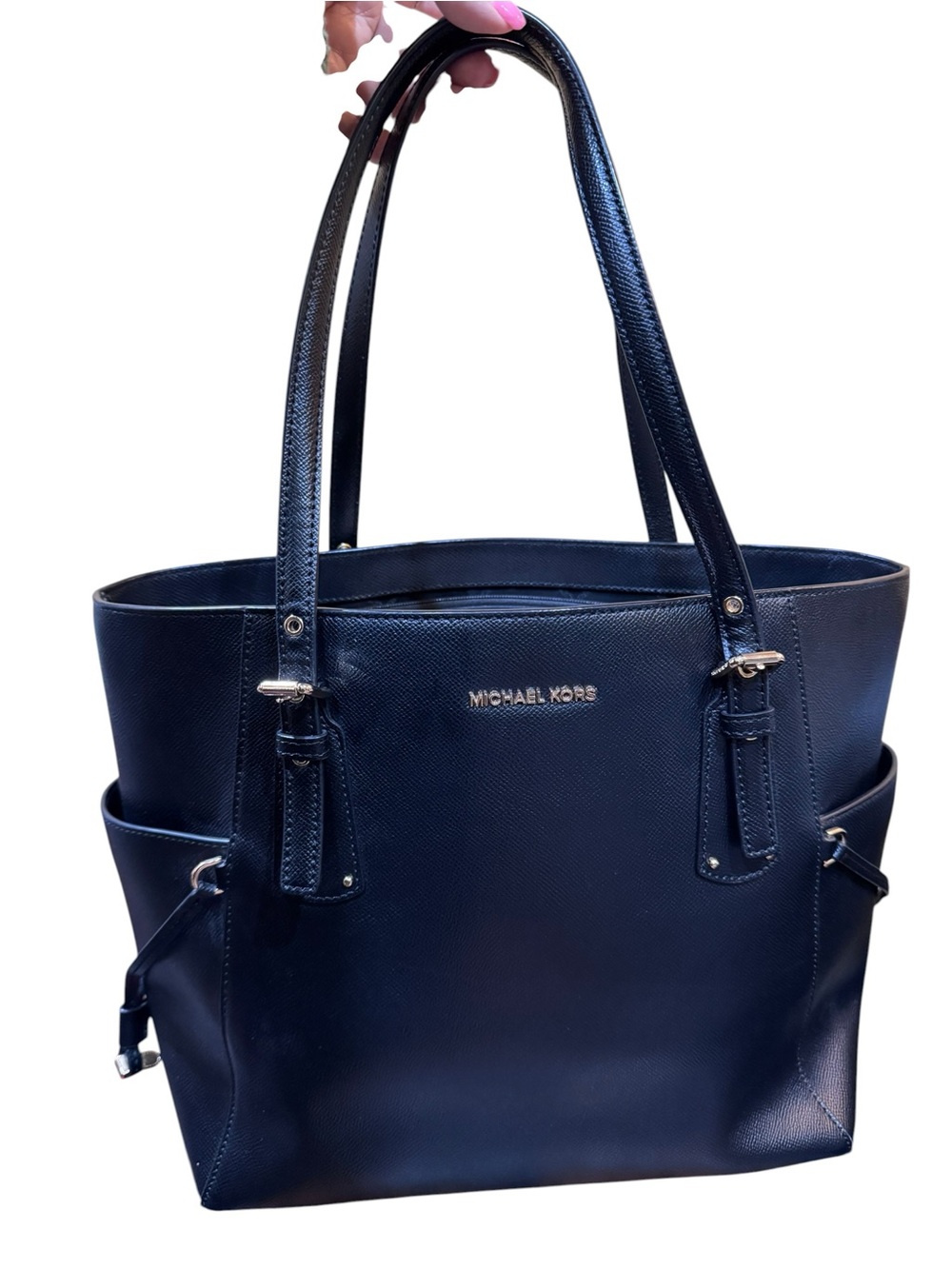 Michael Kors Voyager Tote Black Saffiano Leather